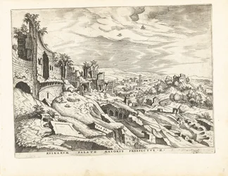 Második nézet a Palatinus-hegyről Rómában Római romok, 1561 (sorozat címe)