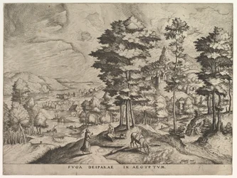 Repülés Egyiptomba Az istennő menekülése Egyiptomba a Nagy tájakról, kb. 1555-56.