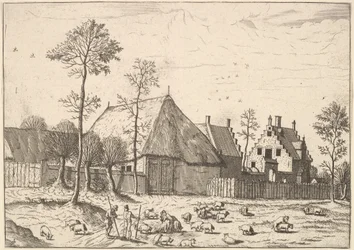Bódé kunyhóval, A kis tájakból, 1559-61.