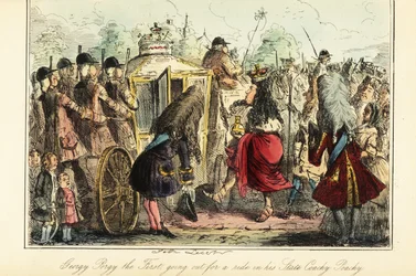 I. György angol király halála éjszakáján, 1727. június 22-én felszáll a királyi kocsiba Osnabruckba