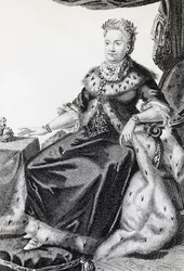 II. Katalin, született Sophie Friederike Auguste (1729-1796), Oroszország császárnéja, metszet