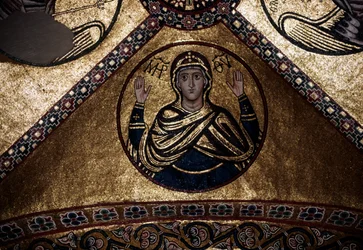 A Katholikon (Catholicon) mozaikja, a Hosios Loukas kolostor (UNESCO világörökségi lista)