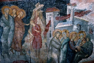 Jelenetek Jézus életéből, freskó az Agia Sophia templomban