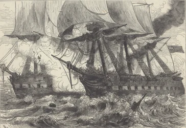 Tengeri csata (litho)