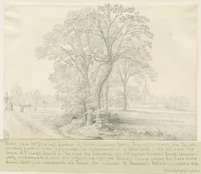 Lichfield – Kilátás a Stowe-medencére: tollrajz, nd [1826] (rajz)