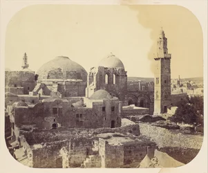 A Szent Sír kupolája, Jeruzsálem, 1860-as évek.