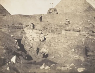 Ásatások a Szfinx közelében, 1853.
