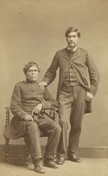 Wharepapa és Horomona Te Atua (Salamon az Isten) 1863 körül (albumin nyomat)
