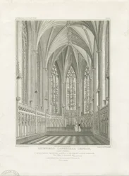 Lichfield katedrális belseje – Lady Chapel: metszet, és [c 1820] (nyomtatás)
