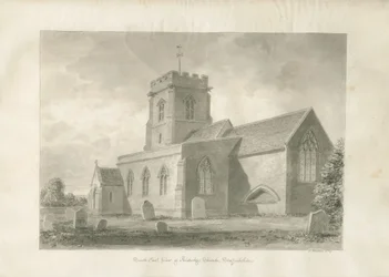 Aldridge templom: szépia rajz, 1847
