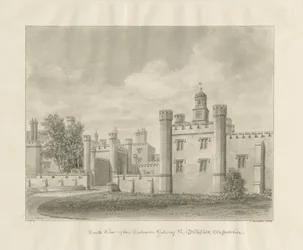 Blithfield Hall: szépia rajz