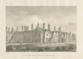 Blithfield Hall: szépia rajz