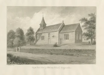 Blurton templom: szépia rajz, 1848