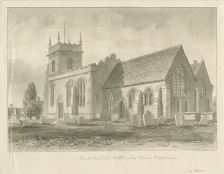 Bradley templom: szépia rajz, 1842