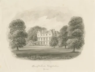 Broughton Hall: szépia rajz