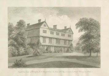 Broughton Hall: szépia rajz, 1848