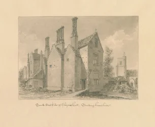 Buckinghamshire - Chenies Hall: szépia rajz