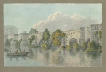 Burton-upon-Trent híd és város: akvarellfestés, és [?XVIII. század]