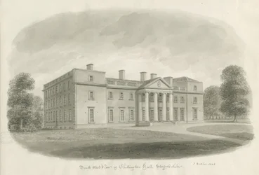 Chillington Hall: szépia rajz