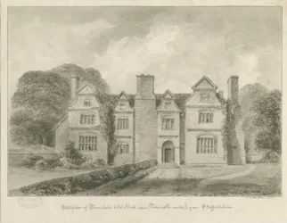 Dimsdale Old Hall: szépia rajz, 1841