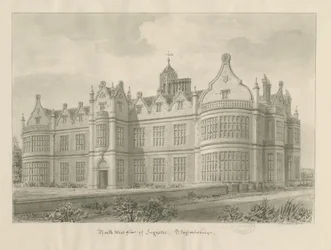 Ingestre Hall: szépia rajz