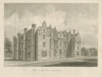 Keele Hall: szépia rajz