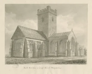 Leigh Church: szépia rajz