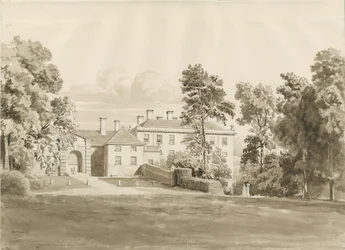 Patshull House: szépia mosás rajz, 1820. augusztus (rajz)