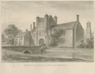 Pillaton Hall: szépia rajz, 1841