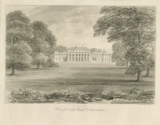 Shugborough Hall: szépia rajz