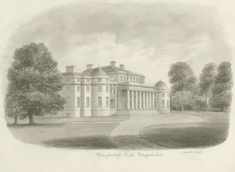 Shugborough Hall: szépia rajz, 1843