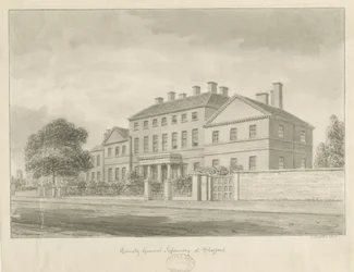 Stafford - County General Infirmary: szépia rajz