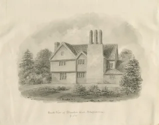Standon Hall: szépia rajz