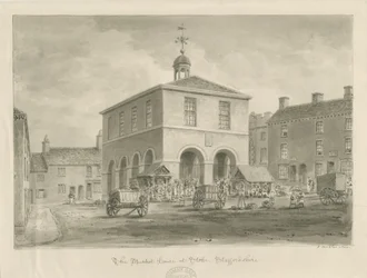 Stoke-upon-Trent - Market House: szépia rajz