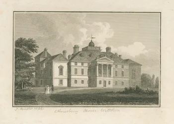 Wiltshire - Amesbury House: metszet