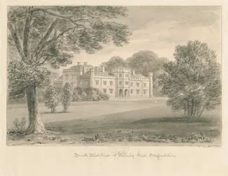 Wolseley Hall: szépia rajz, 1841
