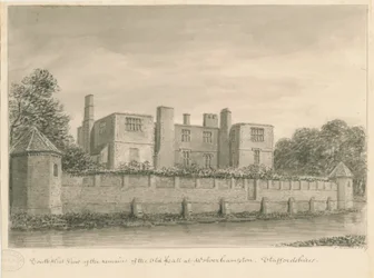 Wolverhampton – The Old Hall: szépia rajz, 1837