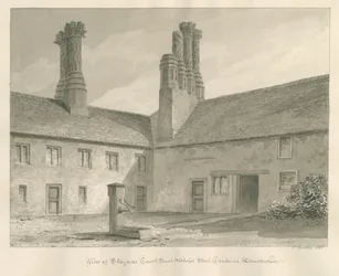 Worcestershire – Droitwich – Staynors Court: szépia rajz, 1833