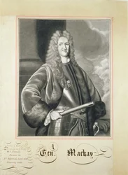 Hugh Mackay portréja, 17. század (ecset és mosás papíron)