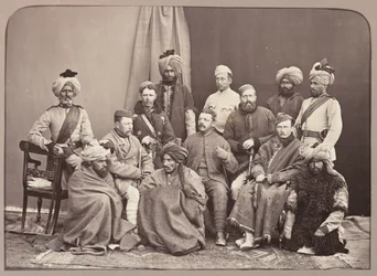 Brit és bennszülött tisztek, 5. gyalogezred, Punjab Frontier Force
