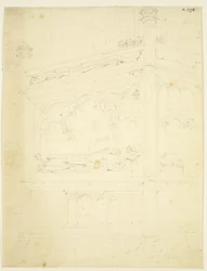 William Canynges emlékműve a St Mary Redcliffe-ben (ceruza és akvarell papíron)