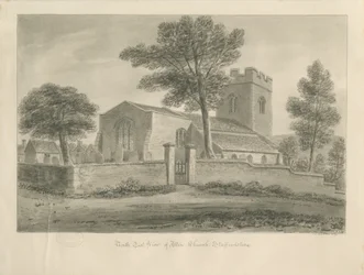 Alton templom: szépia rajz, 1841
