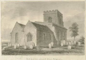 Draycott in the Moors Church: szépia rajz, 1841