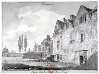 A Bermondsey House északi frontja, London, 1816