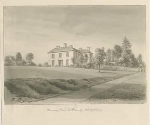 Penkridge - Parsonage House: szépia rajz