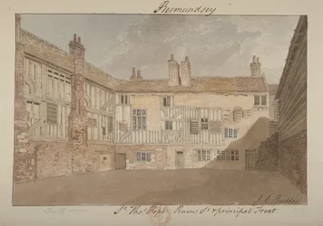 A Bermondsey-ház romjainak déli képe, 1827