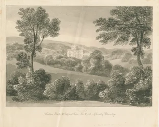 Wootton Lodge: szépia rajz, 1841