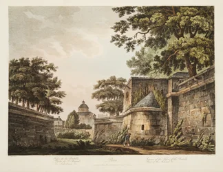 A Bastille Fosses-i belseje, az Arzenál része, illusztráció Versailles-ból, Párizsból és Saint Denis-ből, kocsma. 1809 (akvatinta)