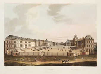 The Entrance, illusztráció Versailles-ból, Párizsból és Saint Denis-ből, pub. 1805 (akvatinta)