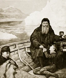 Henry Hudson utolsó útja, illusztráció a „Hutchinson